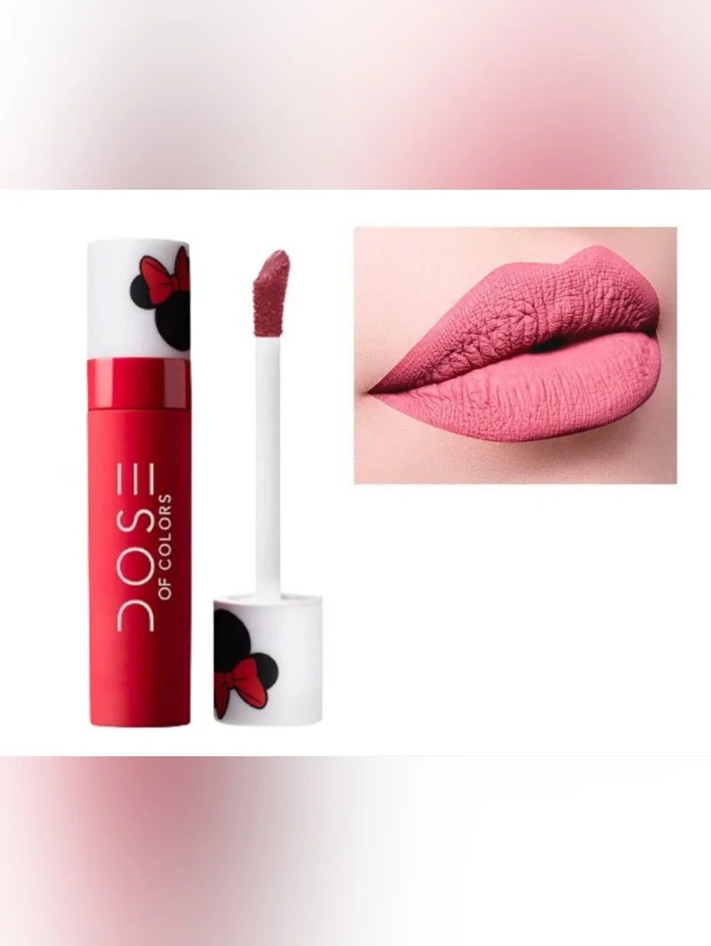 🧚‍♀️LADIES FIRST Dose of Colors RARE Minnie Mouse Liquid Lipstick NWT